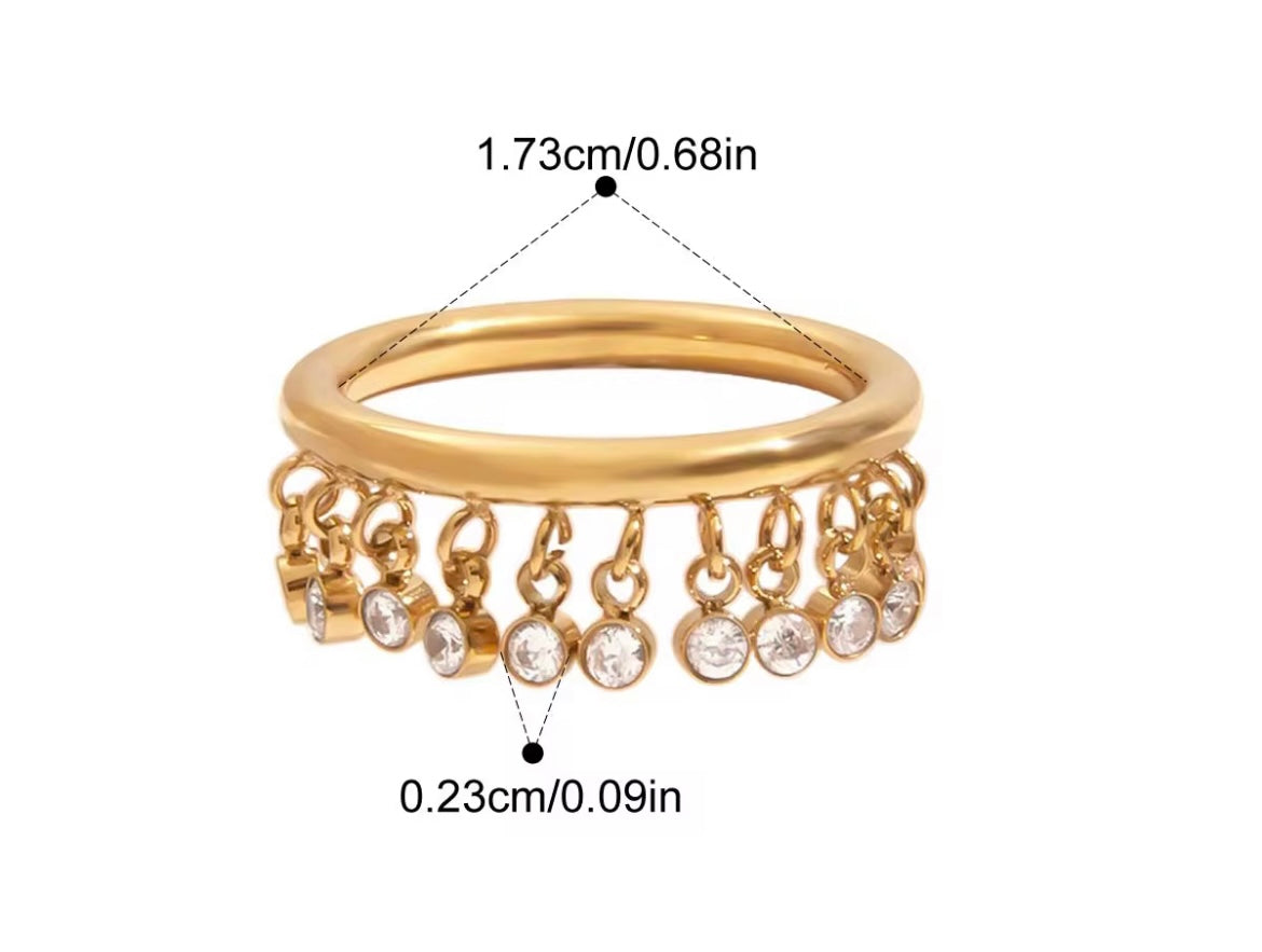 Diamond dangle ring