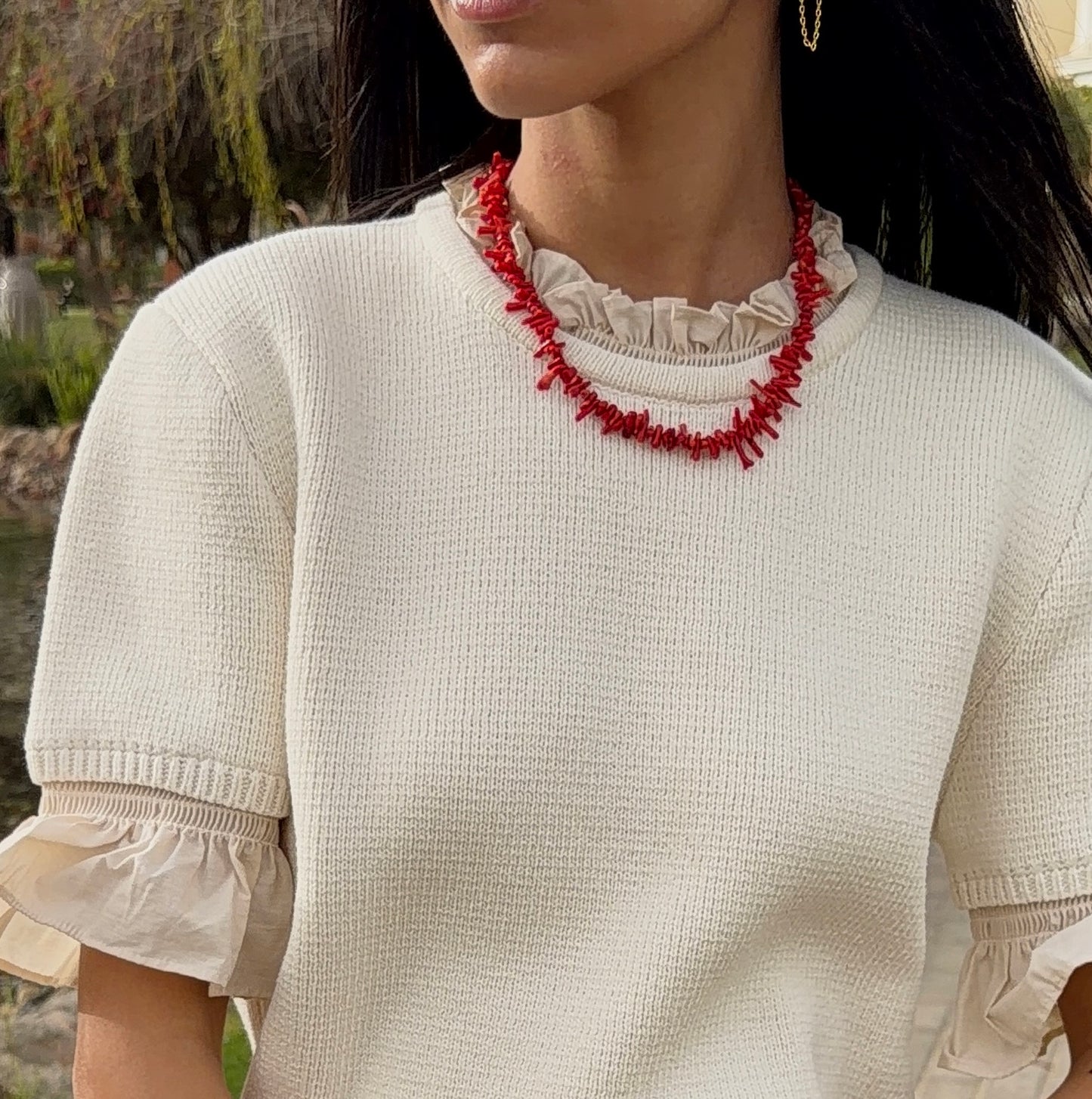 Red Morganite necklace