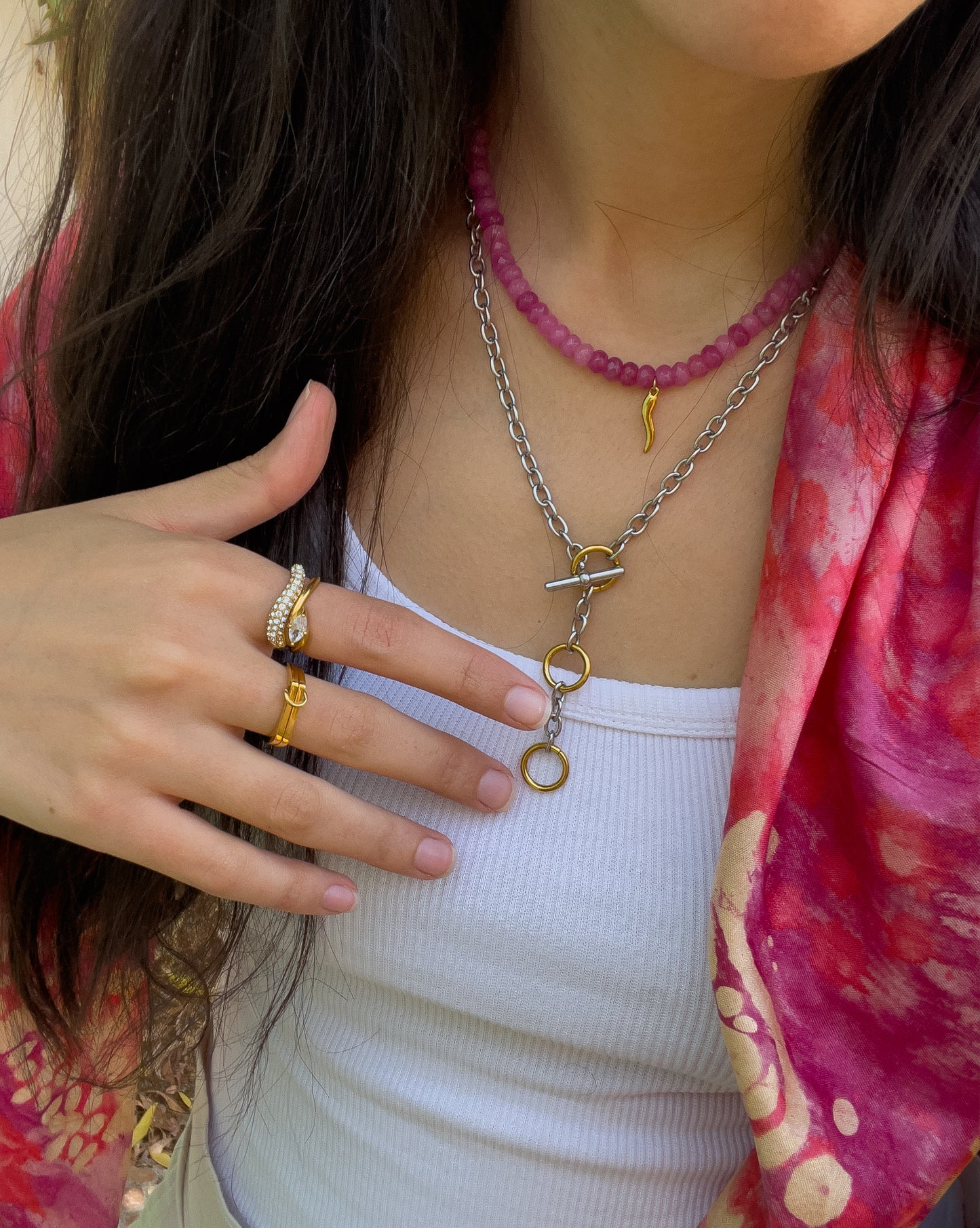 Chili pink necklace