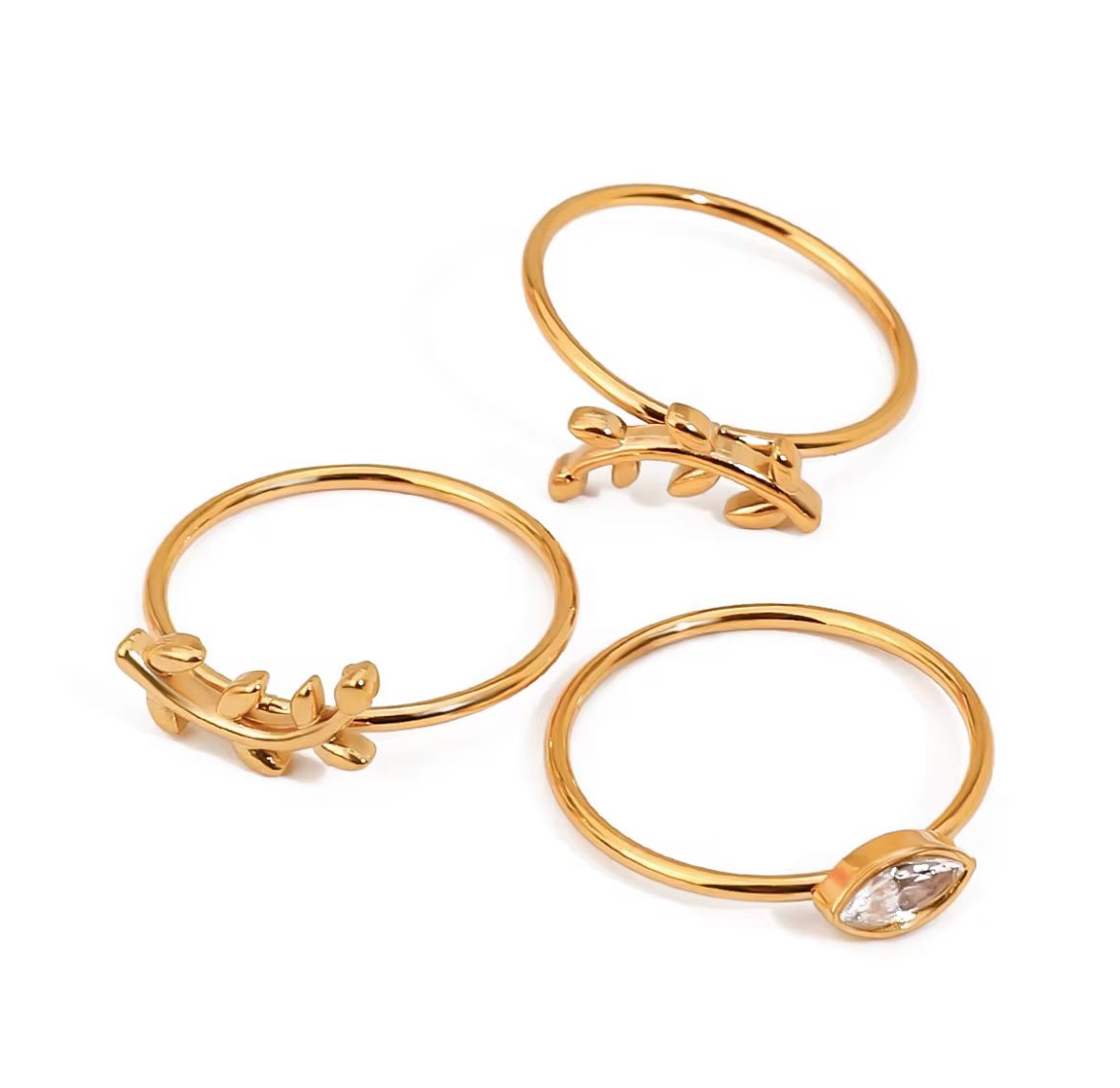 Leaf triple ring