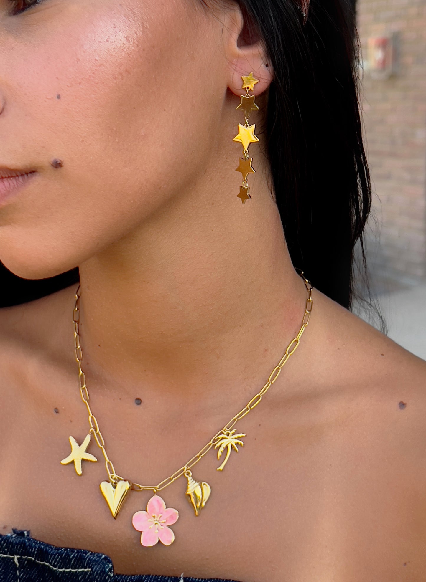 Stars dangle earrings