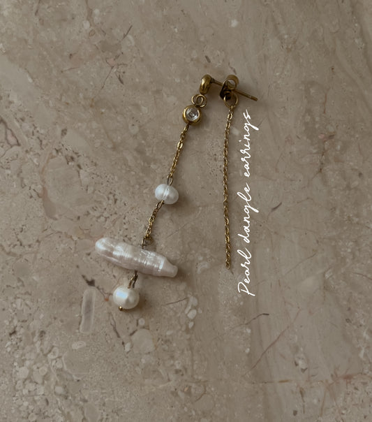Pearl dangle earrings