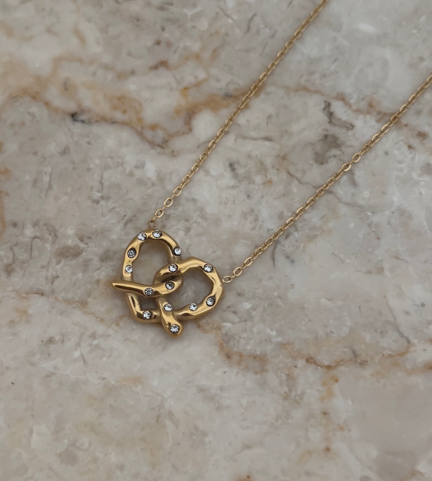 Pretzel Diamond necklace
