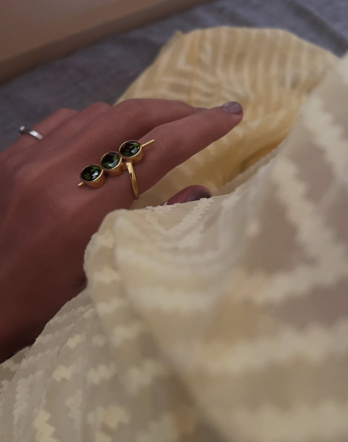 The olive twist ring