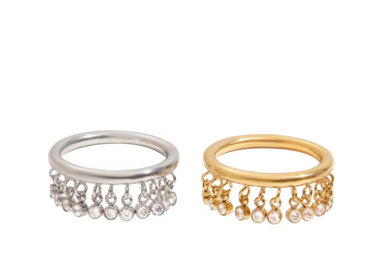 Diamond dangle ring