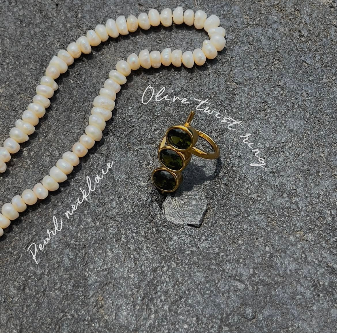 The olive twist ring